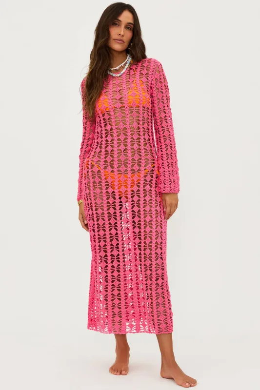 Ariana Dress Hot Coral sold by Beach Riot