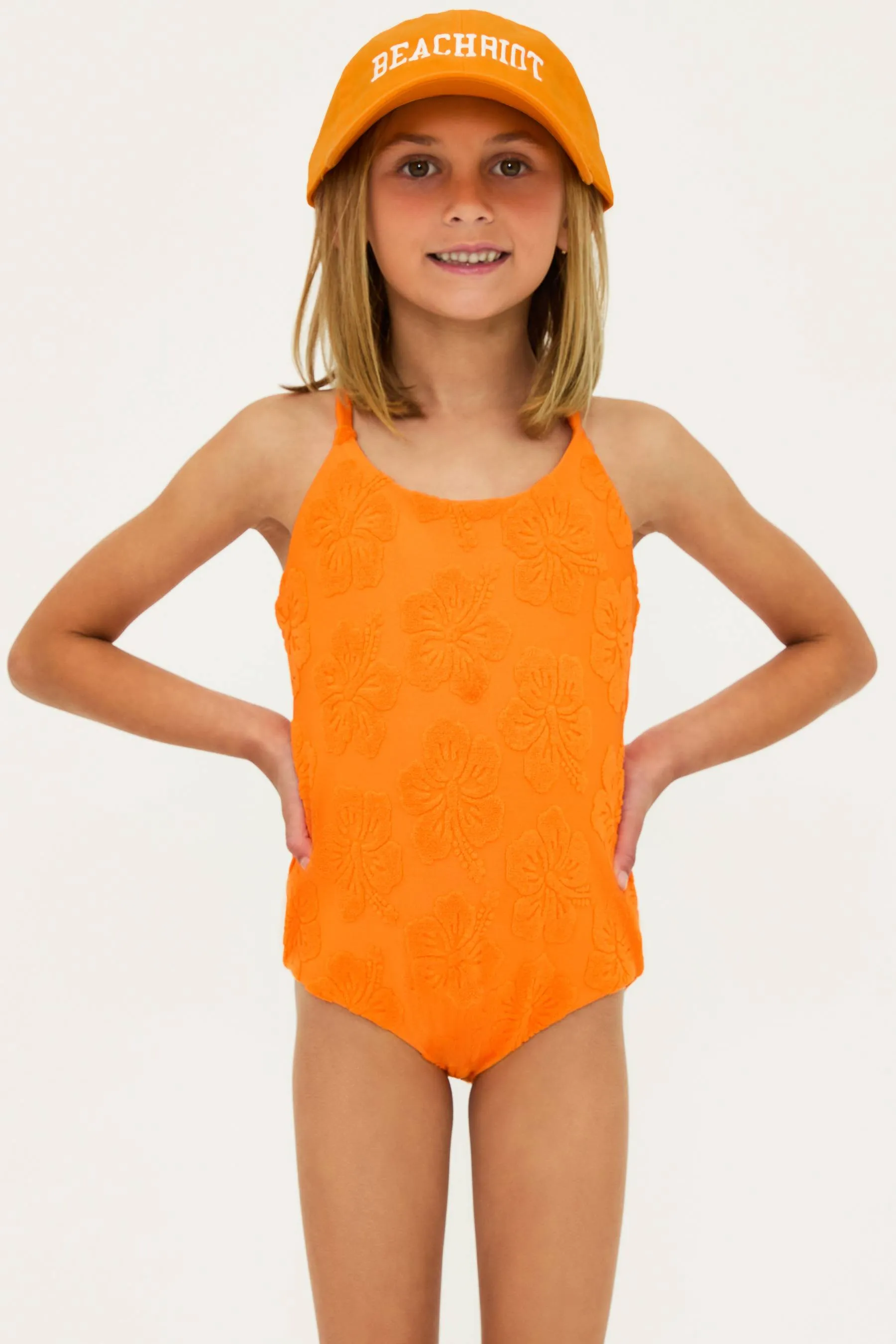 Little Julia One Piece Hibiscus Sorbet Terry sold by Beach Riot