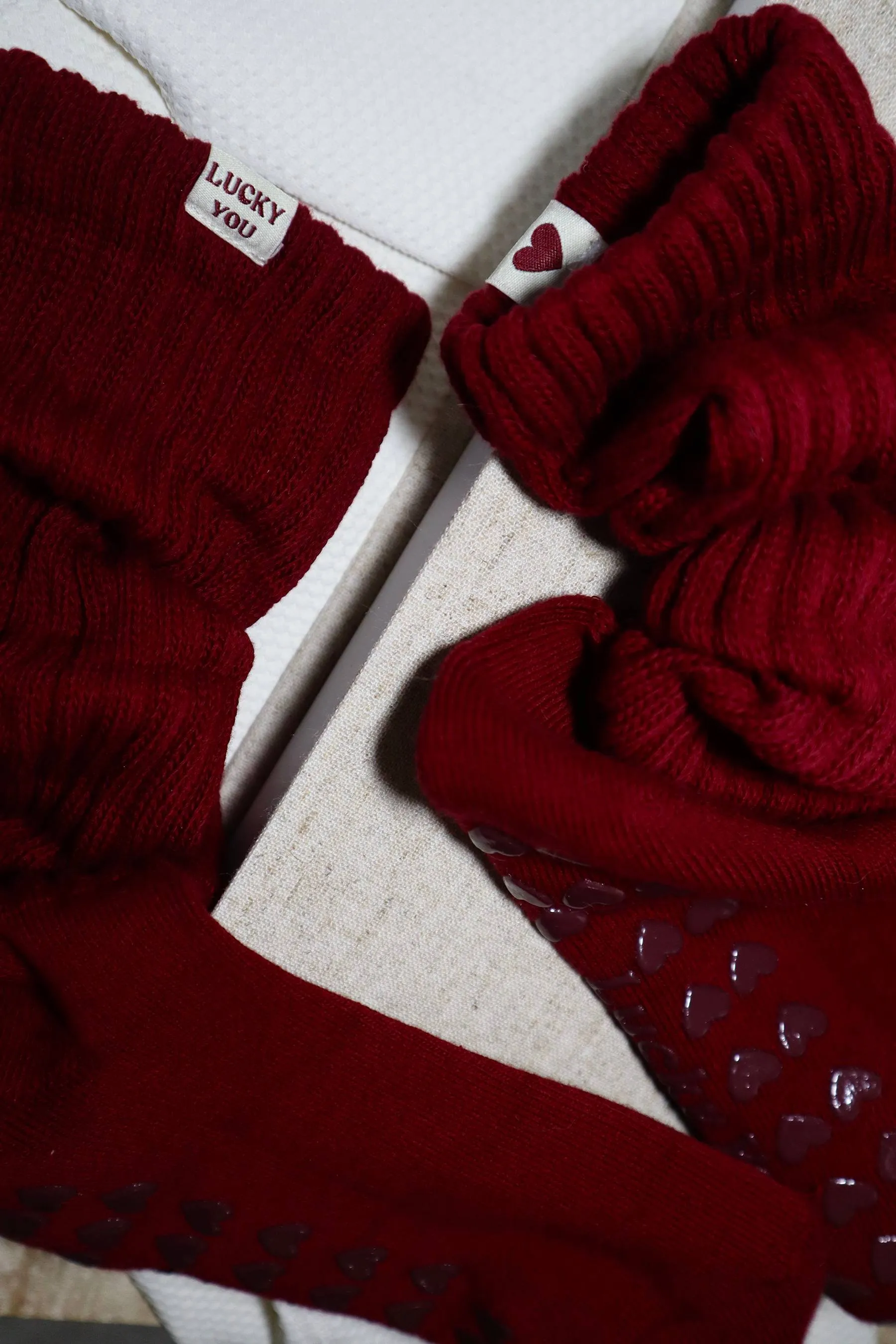 Lucky You Pilates Socks Red Scrunch sold by Beach Riot product image thumbnail 3