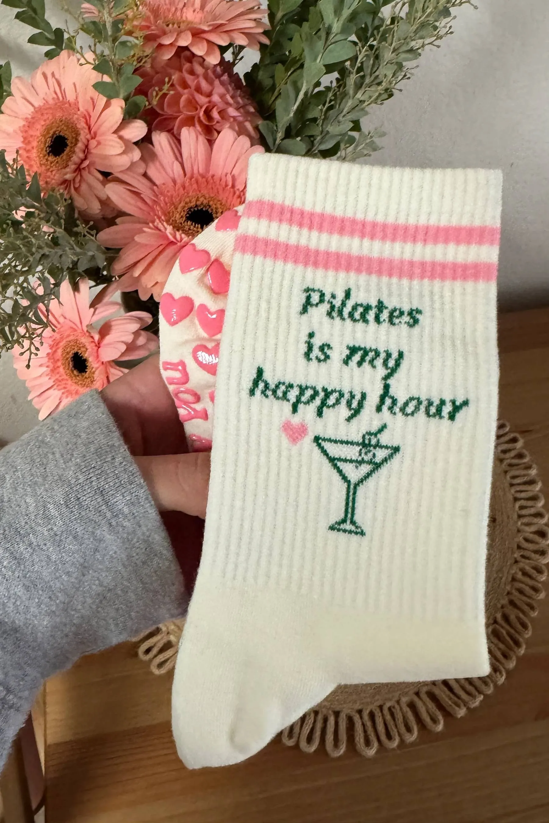 Lucky You Pilates Socks Happy Hour sold by Beach Riot product image thumbnail 2