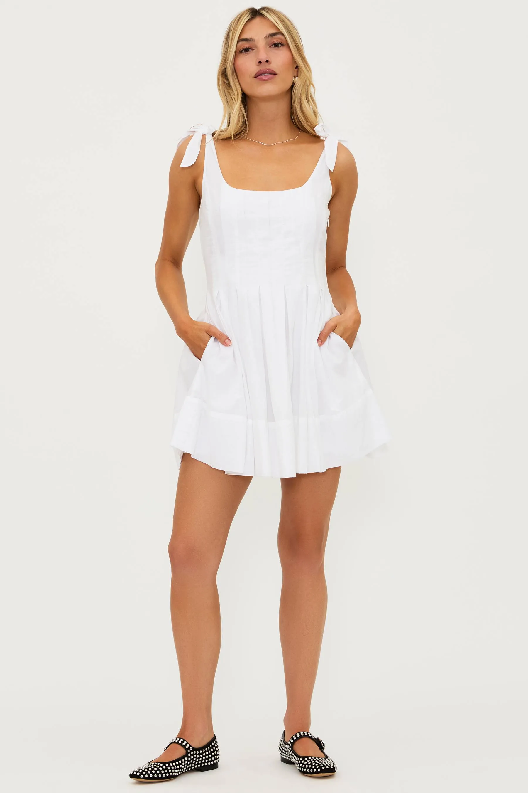 Jacey Dress White Magnolia sold by Beach Riot product image thumbnail 3