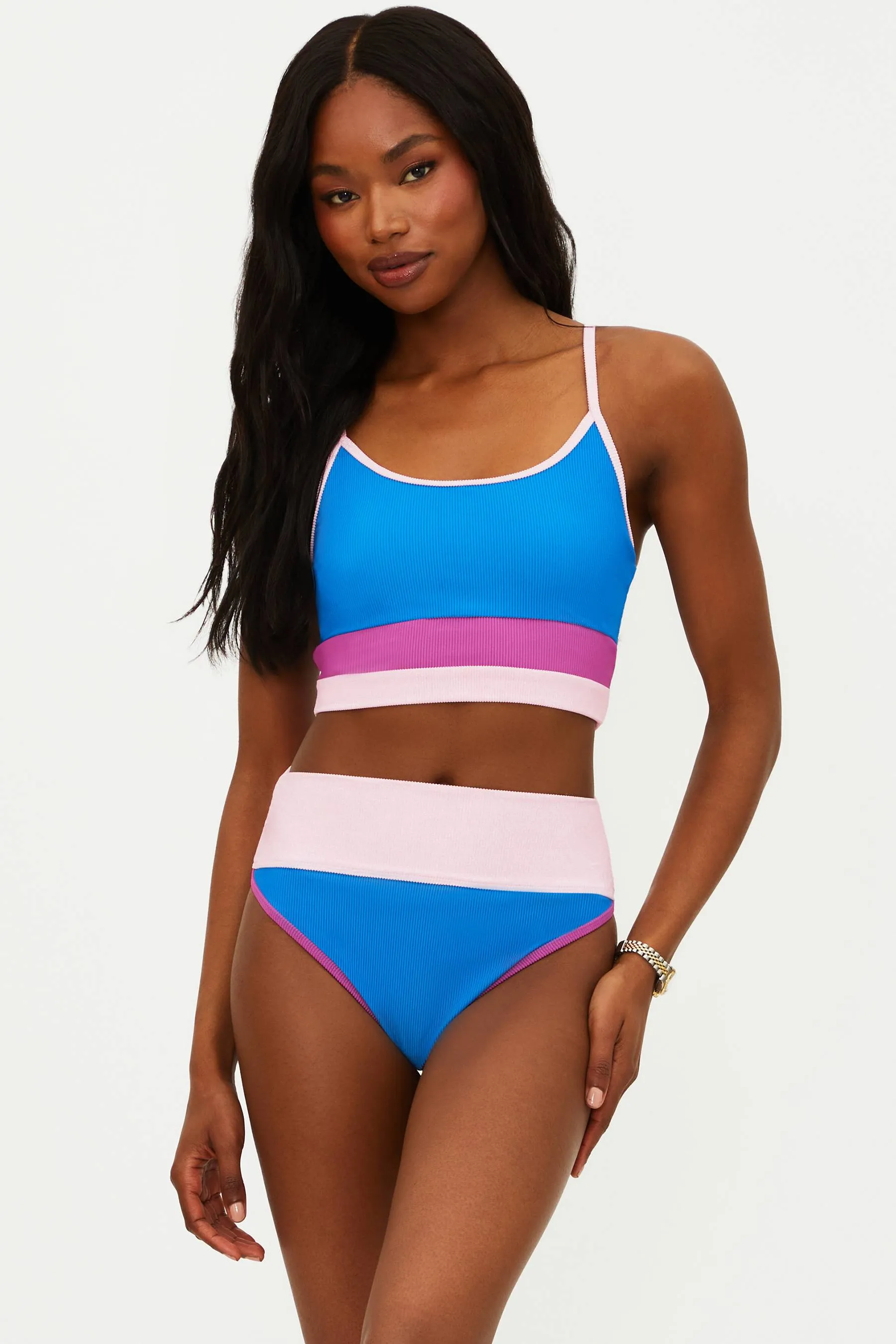 Emmy Bottom Azure Colorblock sold by Beach Riot product image thumbnail 2