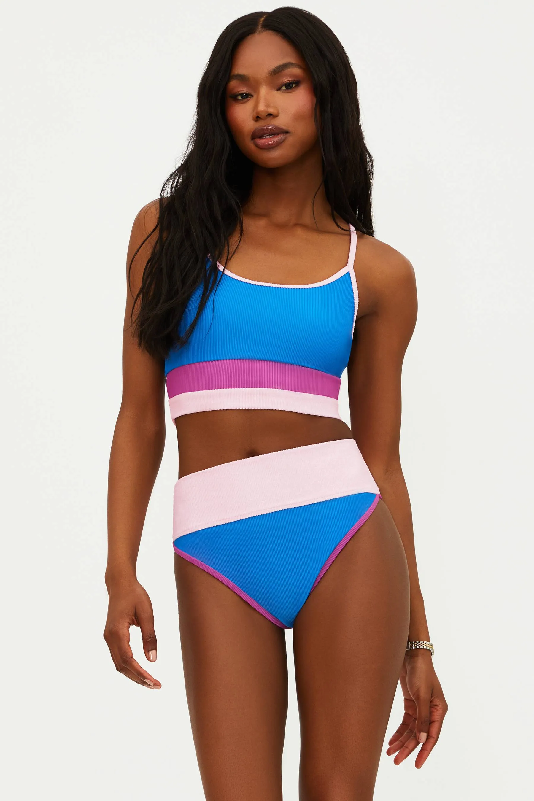 Eva Top Azure Colorblock sold by Beach Riot