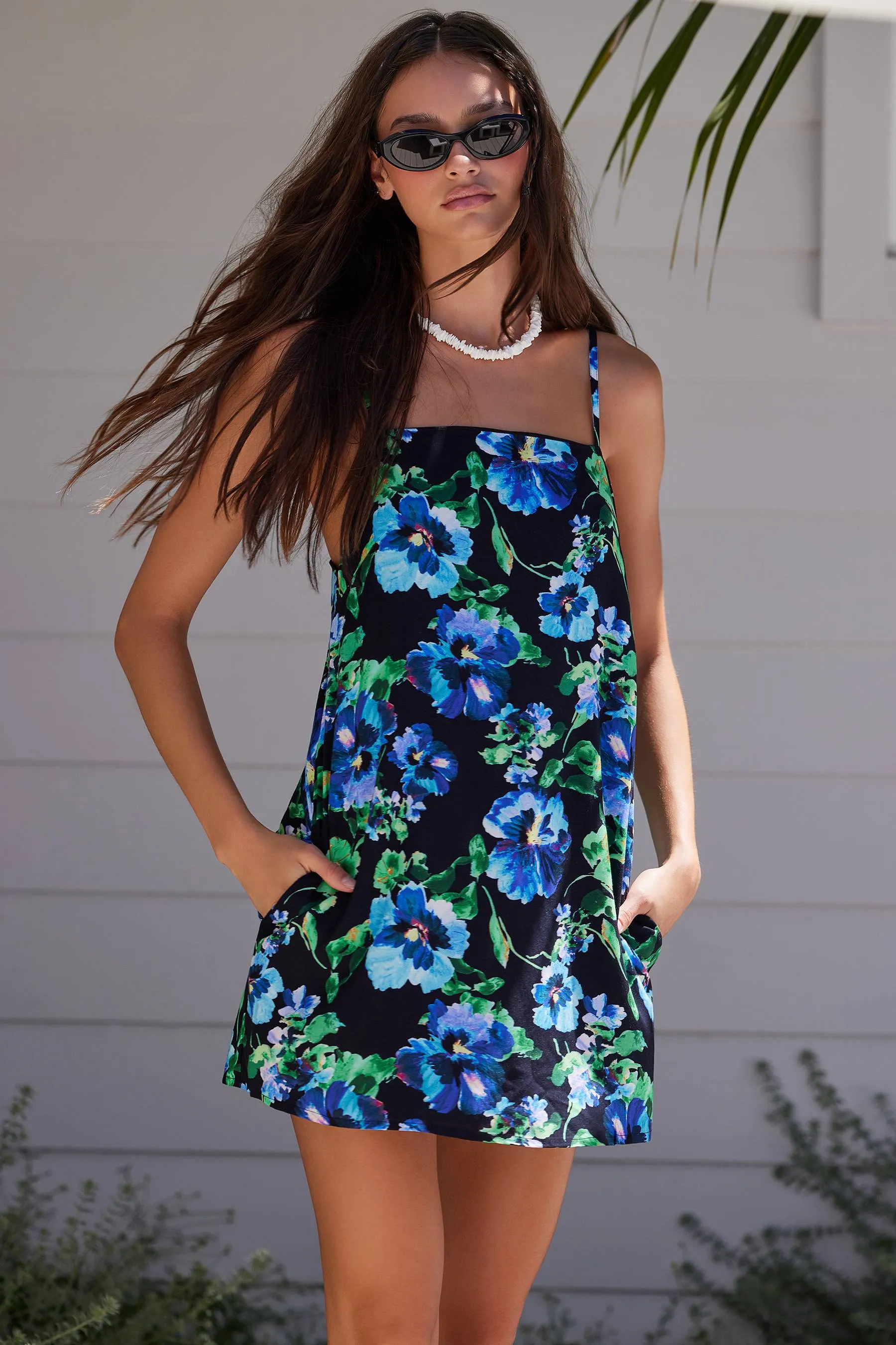 Tayla Dress Black Pansy sold by Beach Riot product image thumbnail 3