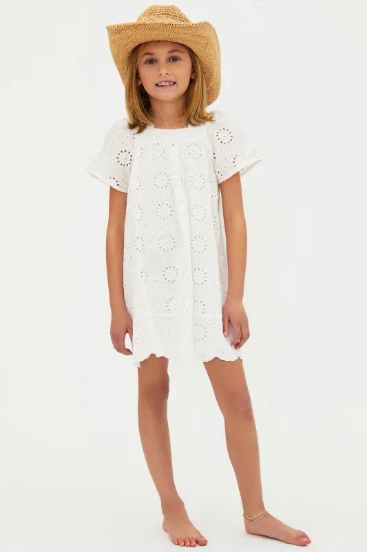 Little Ollie Dress White Magnolia Eyelet sold by Beach Riot