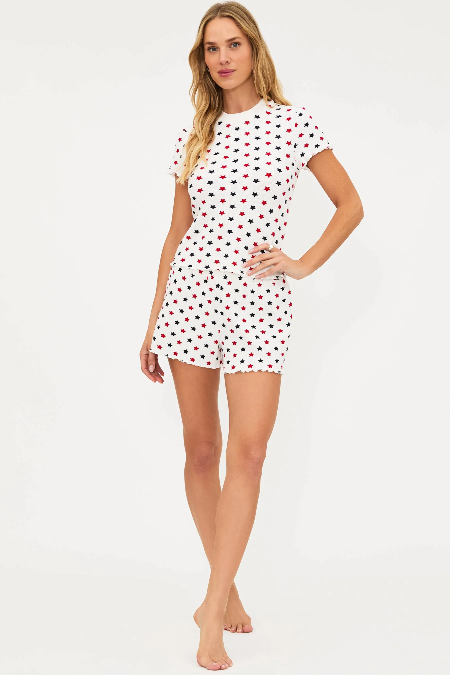 Bay Sleep Set Americana Star Waffle sold by Beach Riot