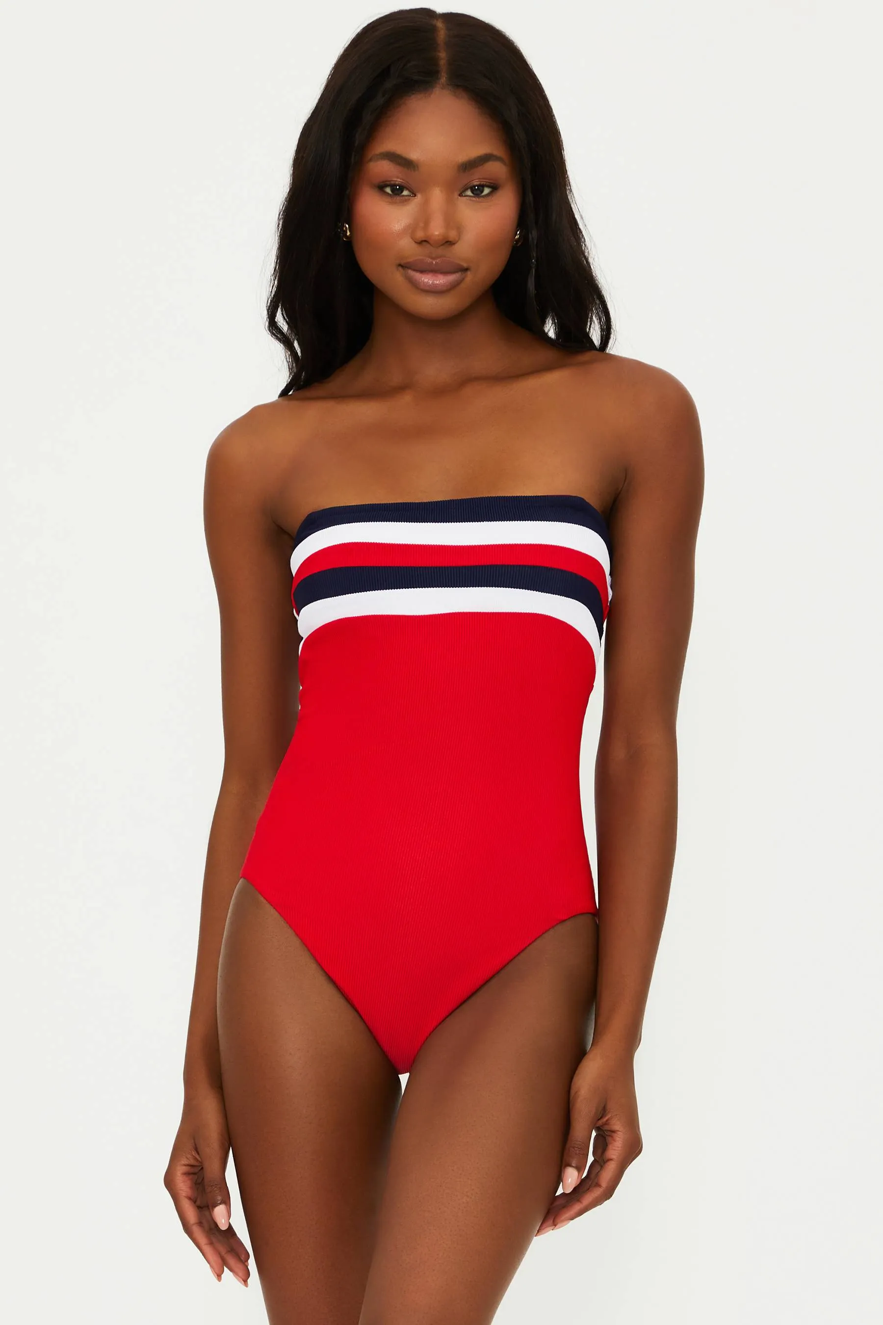 Jessa One Piece American Colorblock sold by Beach Riot