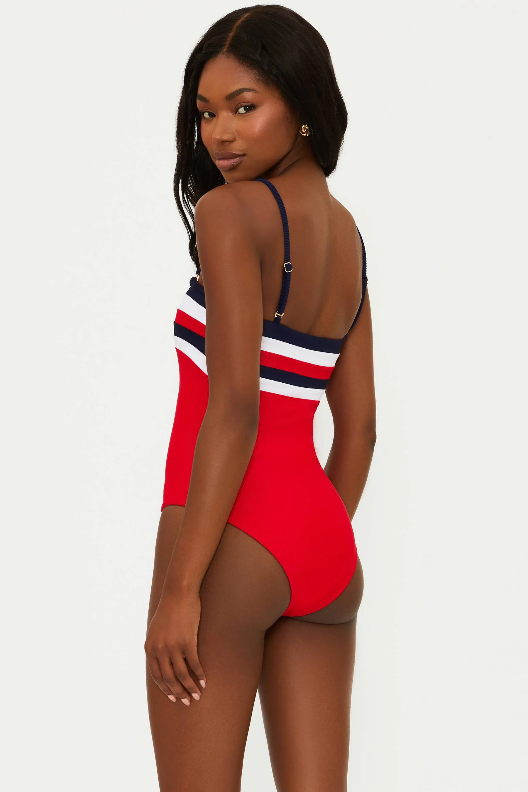 Jessa One Piece American Colorblock sold by Beach Riot product image thumbnail 2