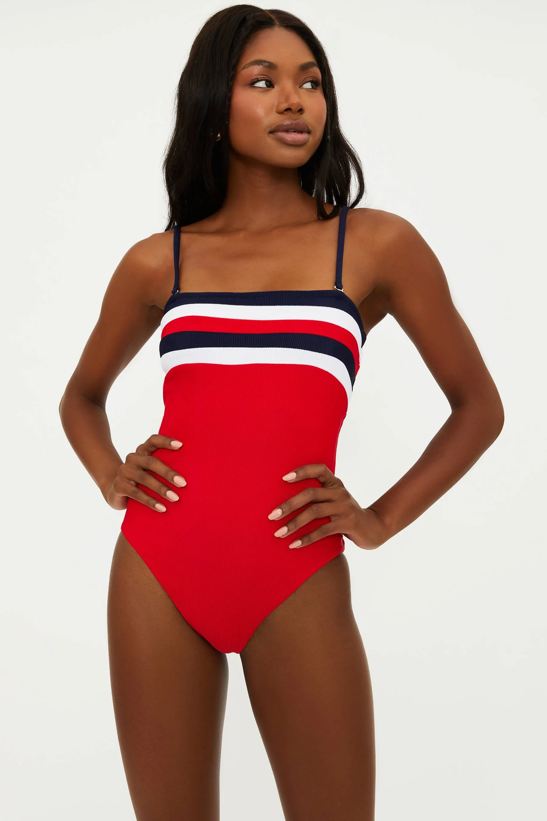 Jessa One Piece American Colorblock sold by Beach Riot product image thumbnail 5