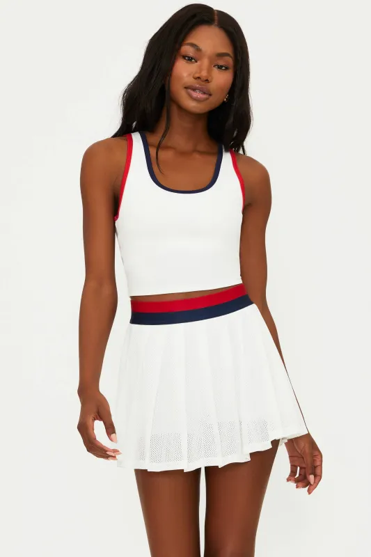 Ash Top Cherry Indigo Colorblock made by Beach Riot