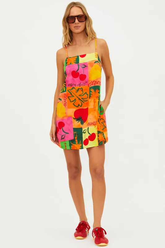 Tayla Dress Fruit Market sold by Beach Riot