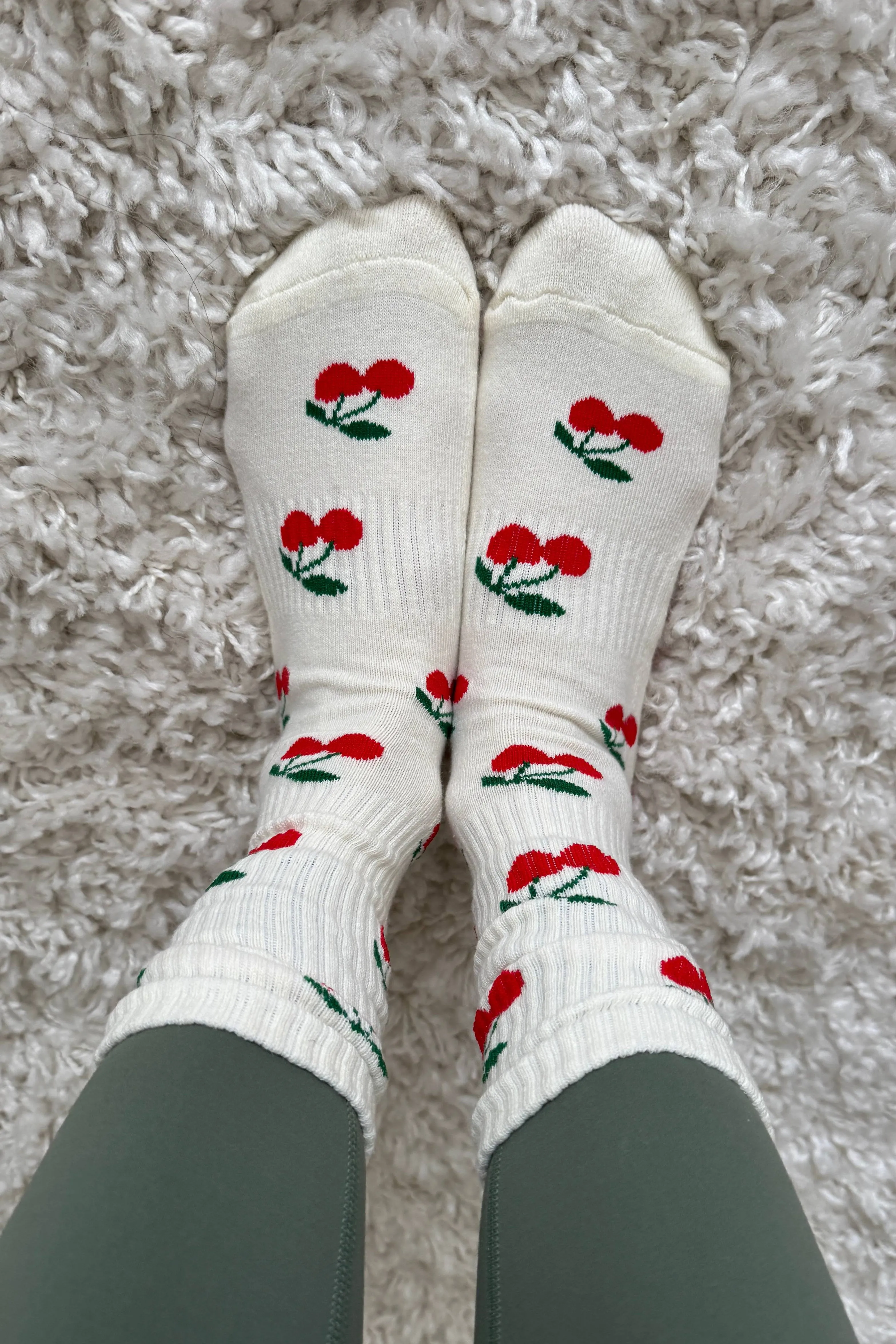 Lucky You Pilates Socks Sweet Cherry sold by Beach Riot product image thumbnail 2