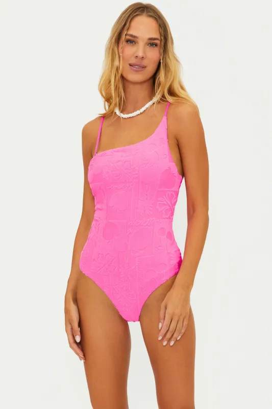 Athena One Piece Strawberry Stand Terry sold by Beach Riot