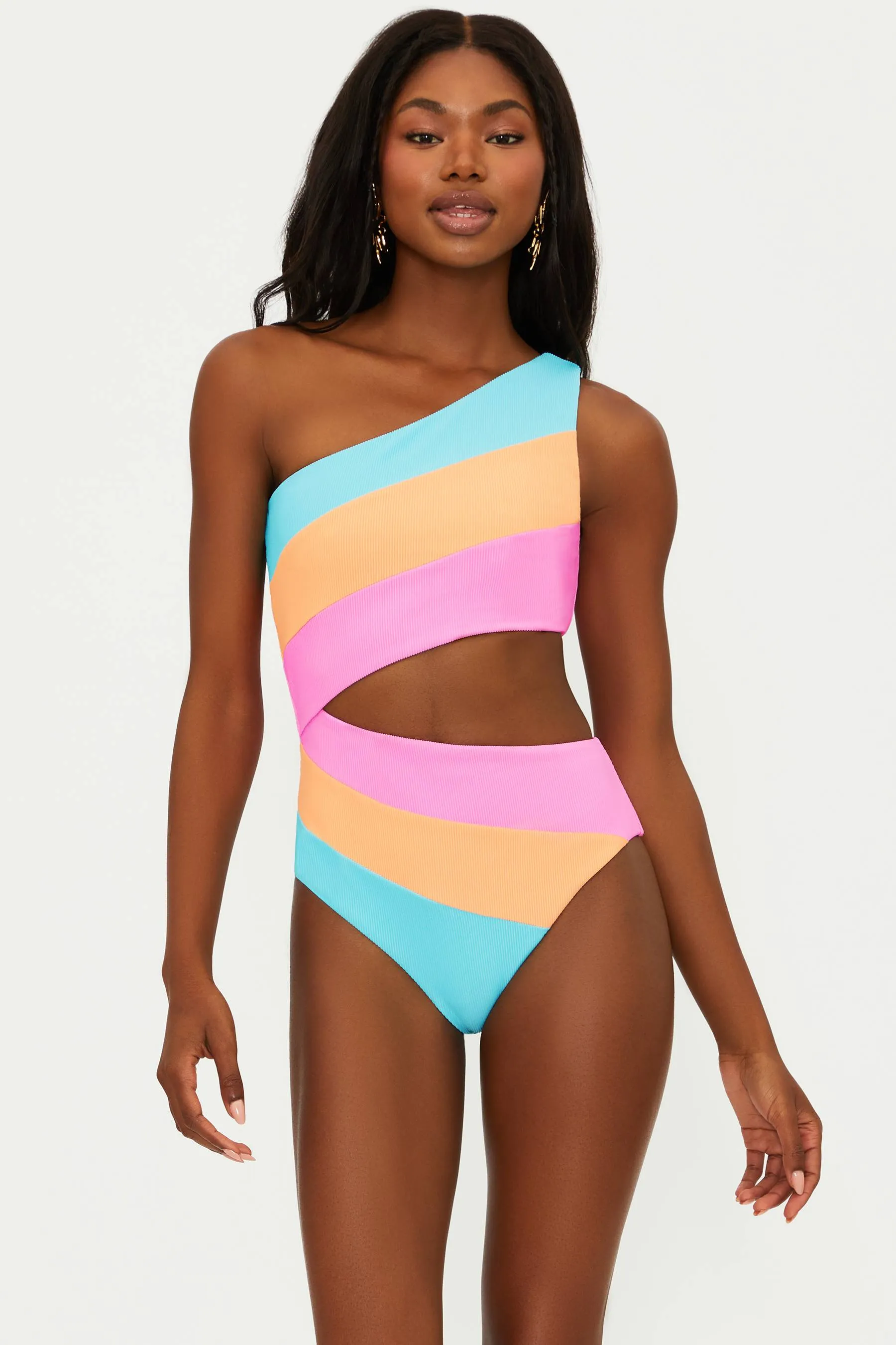 Joyce One Piece Crush Colorblock sold by Beach Riot