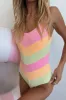 Cinthia One Piece Sorbet Chevron sold by Beach Riot