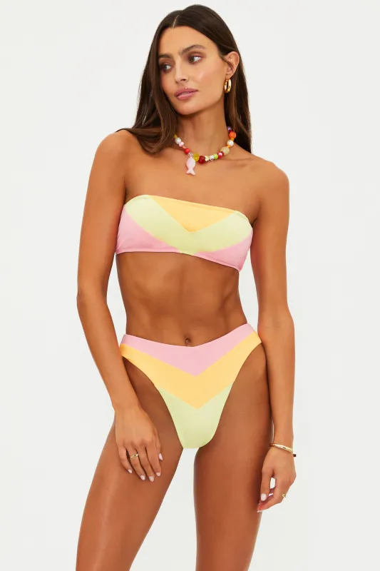 Kelsey Top Sorbet Chevron sold by Beach Riot
