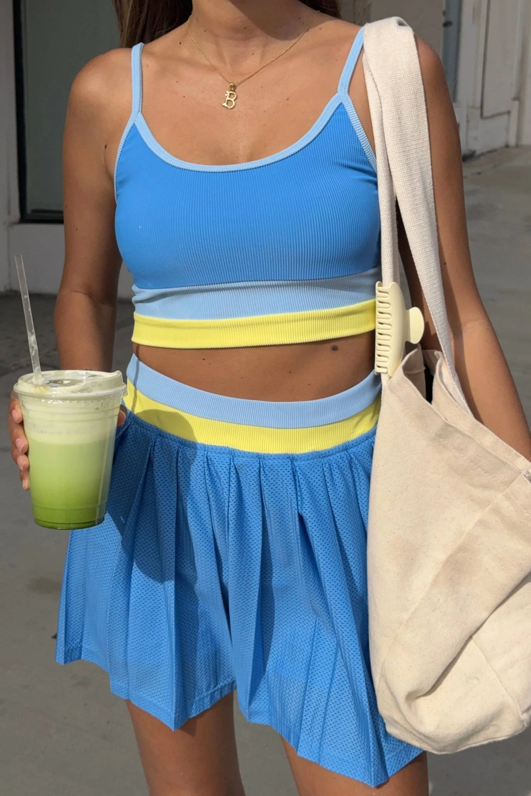 Irina Skirt Marina Blue Colorblock sold by Beach Riot product image thumbnail 5