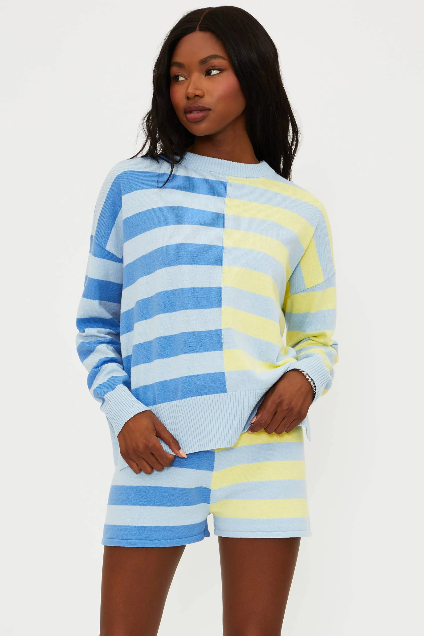 Callie Sweater Marina Stripe Mix sold by Beach Riot