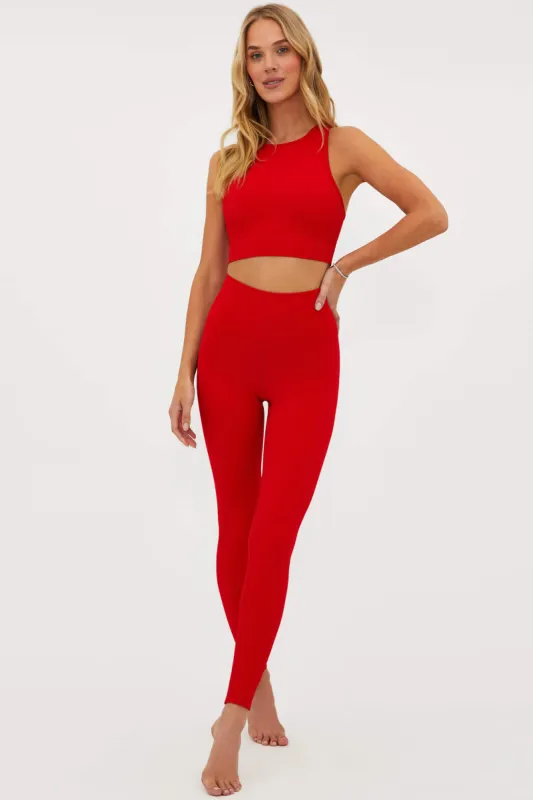 Piper Legging Merry Red Waffle sold by Beach Riot