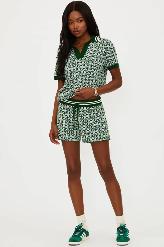 Balboa Short Racquet Club Green sold by Beach Riot