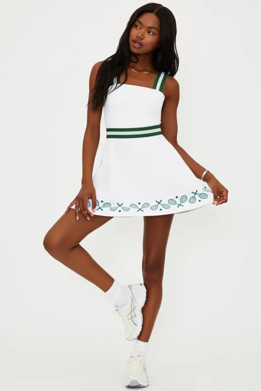 Miriam Dress Racquet White sold by Beach Riot
