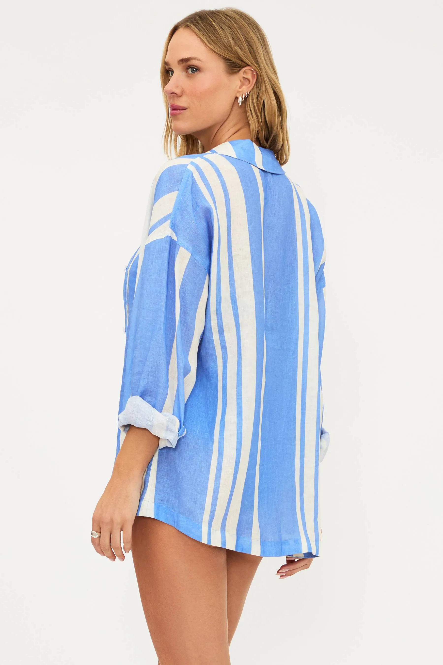 Cassidy Top Harbor Stripe Linen sold by Beach Riot product image thumbnail 2