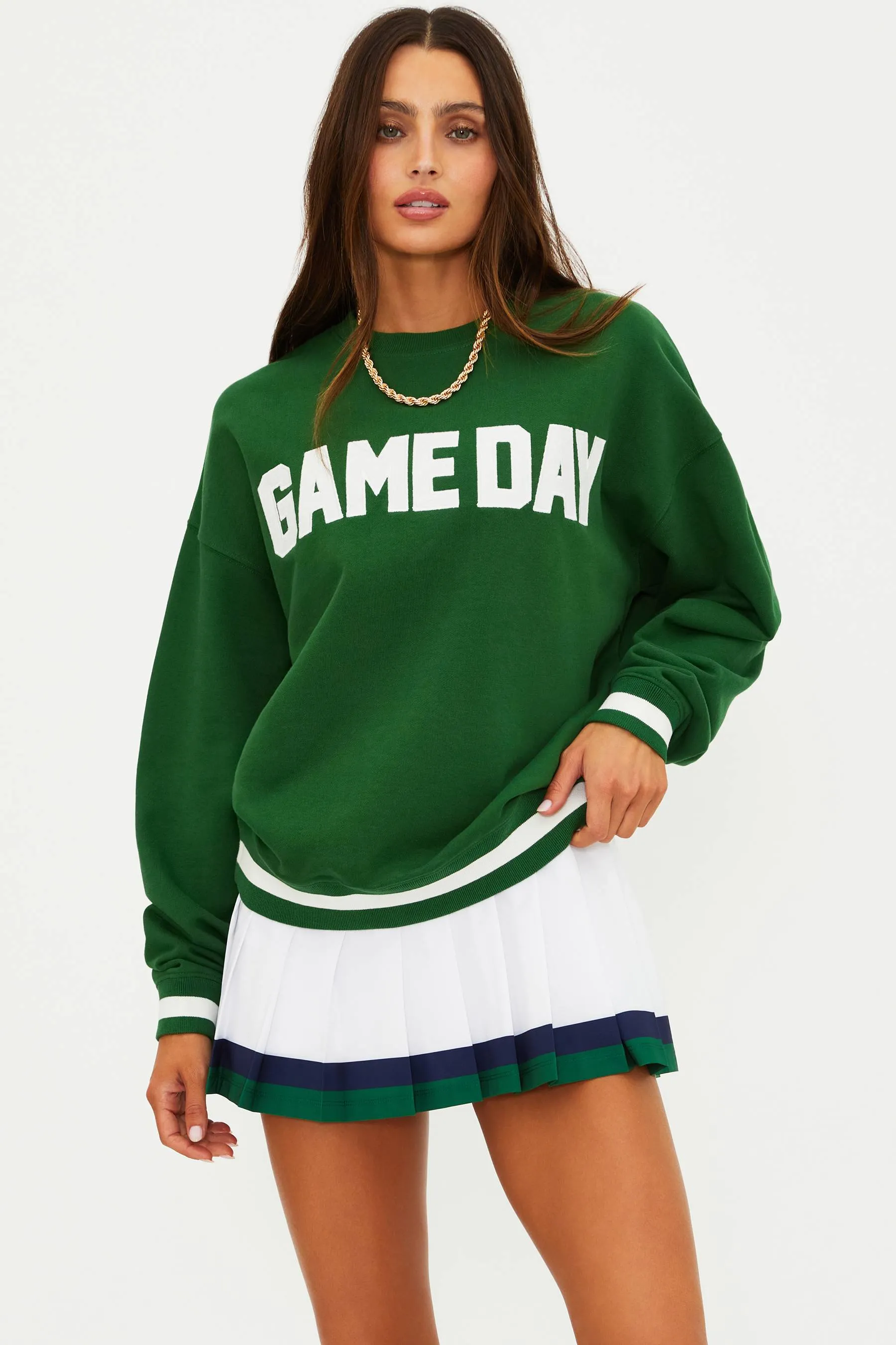 Devyn Sweatshirt Game Day Green sold by Beach Riot product image thumbnail 2