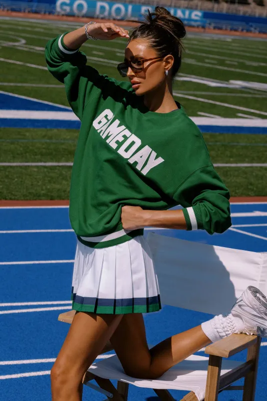 Devyn Sweatshirt Game Day Green sold by Beach Riot