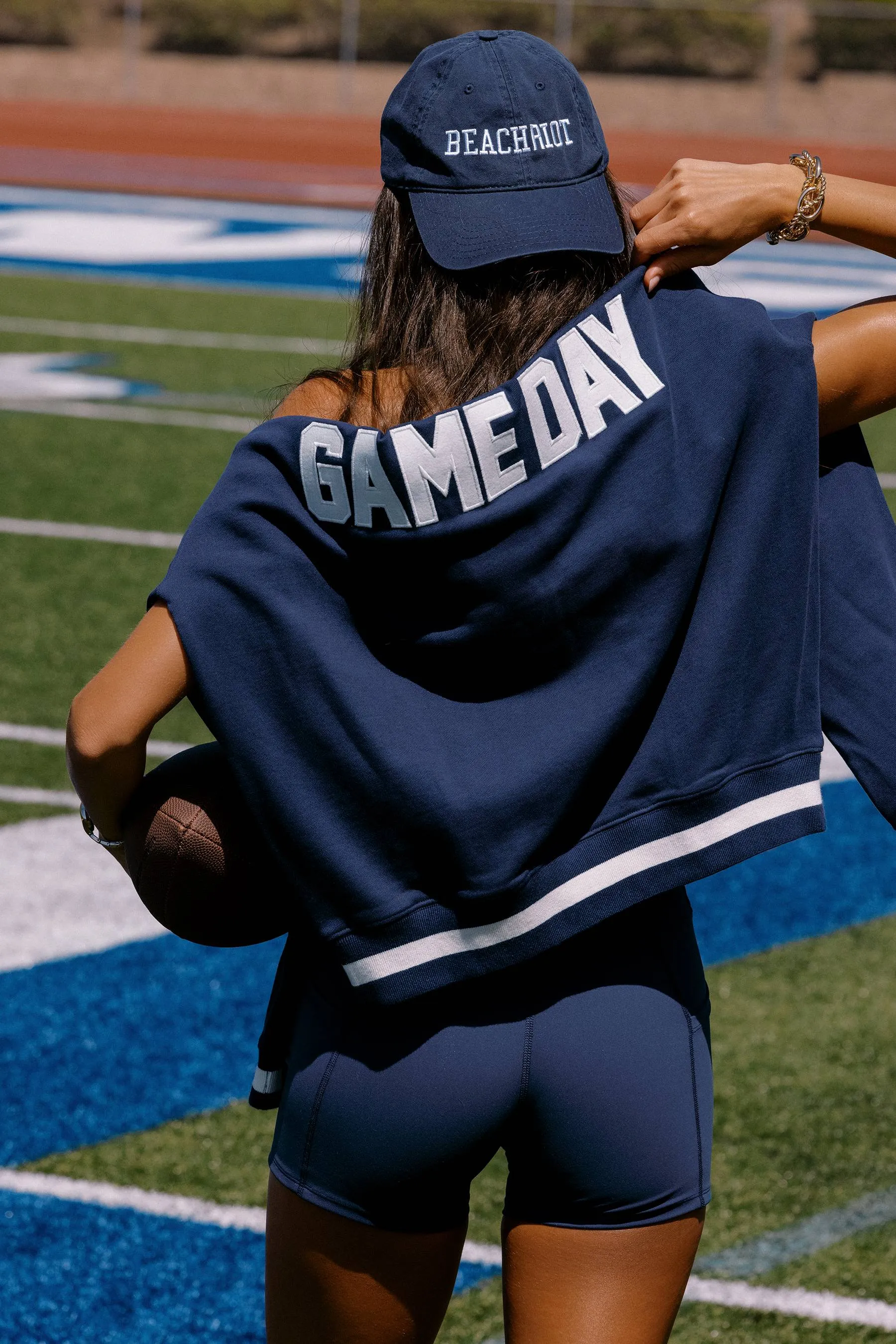 Devyn Sweatshirt Game Day Navy sold by Beach Riot product image thumbnail 5