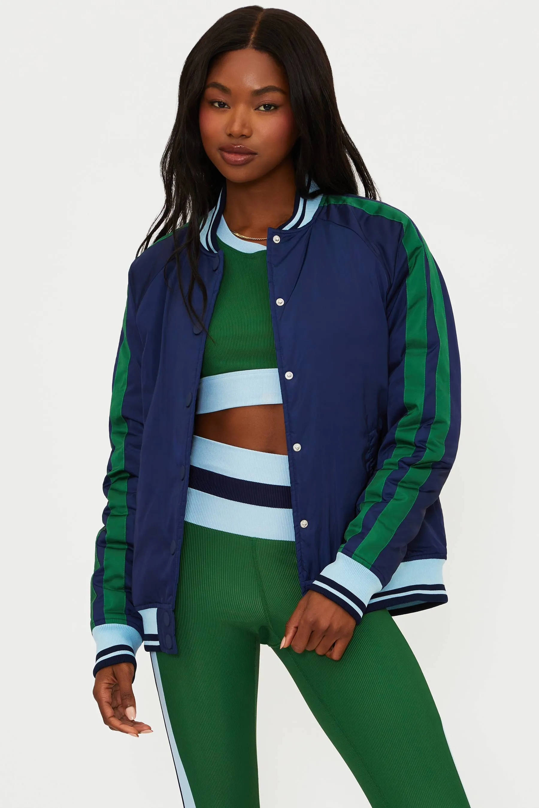 Flight Jacket Ivy Colorblock sold by Beach Riot