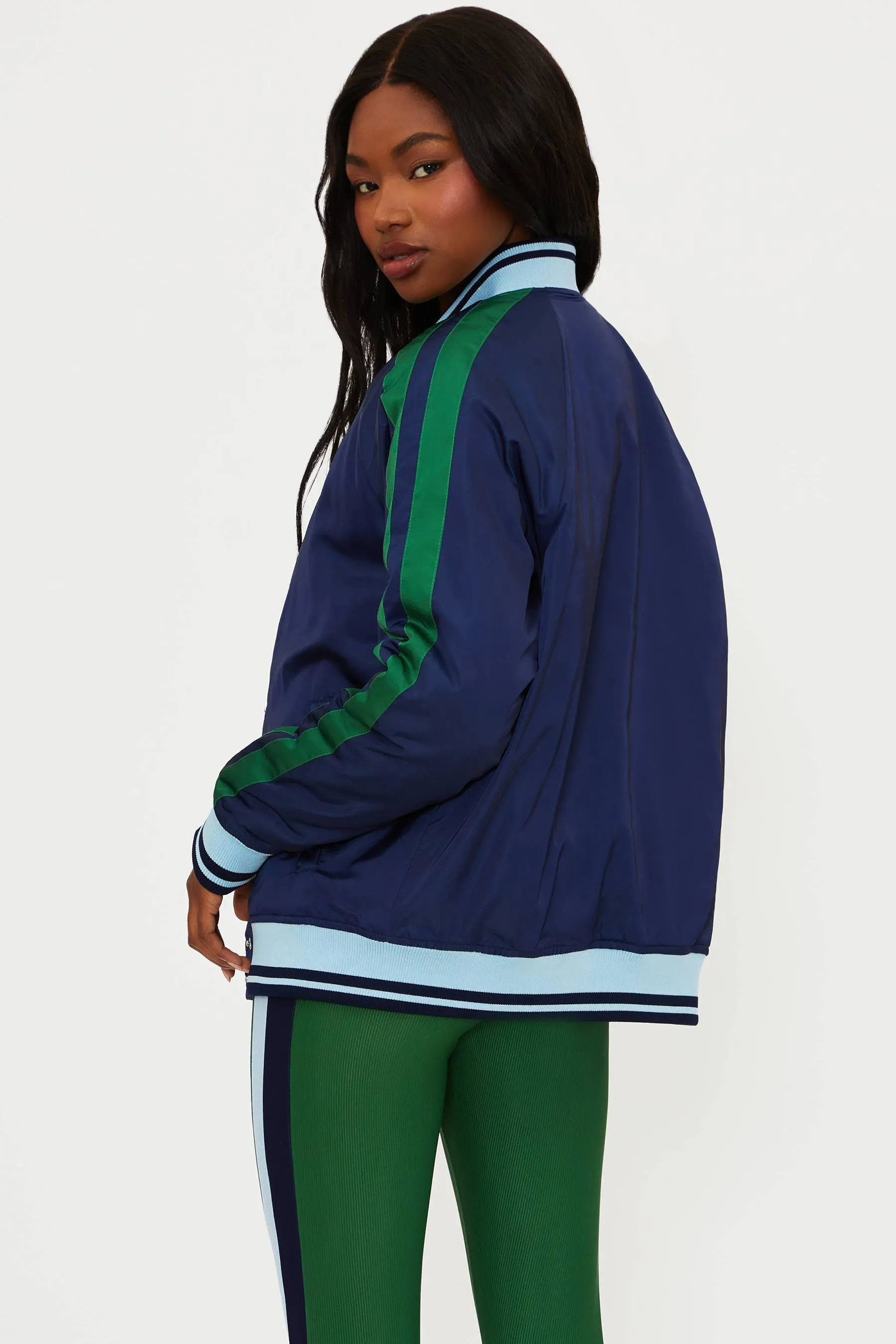 Flight Jacket Ivy Colorblock sold by Beach Riot product image thumbnail 4