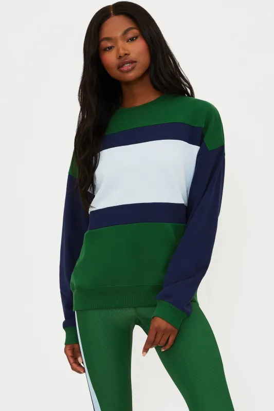 Devyn Oversized Sweatshirt Ivy Colorblock sold by Beach Riot