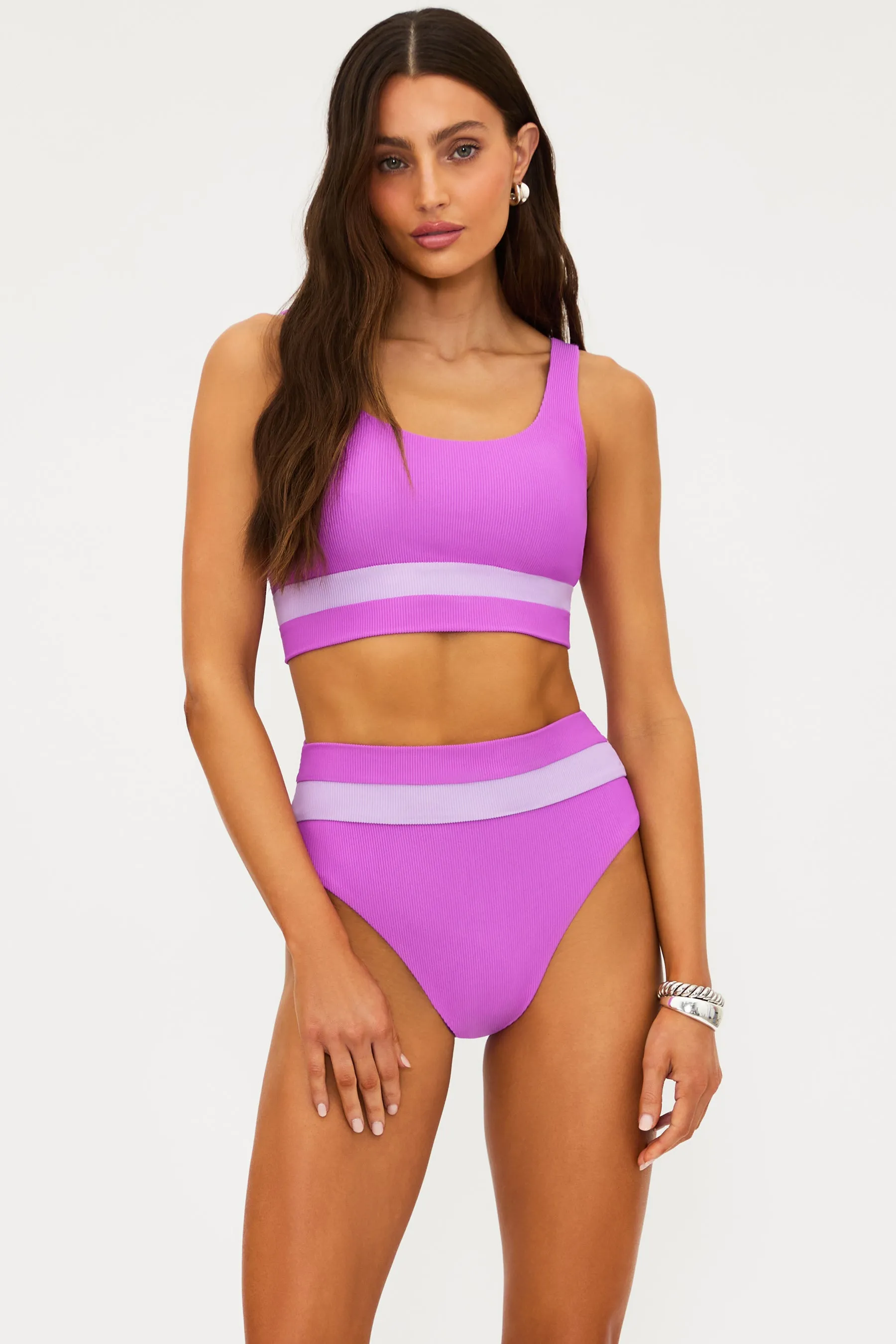 Heidi Bottom Lavender Violet Colorblock sold by Beach Riot product image thumbnail 2