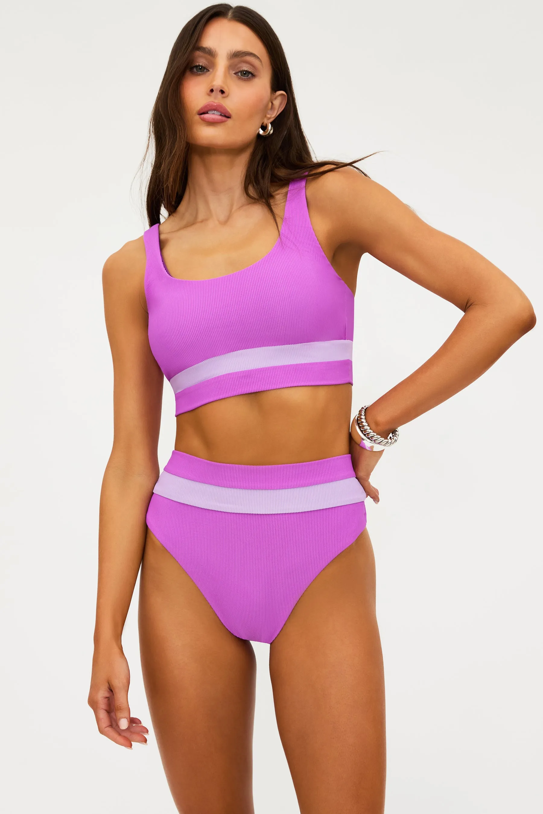 Mackenzie Top Lavender Violet Colorblock sold by Beach Riot product image thumbnail 5