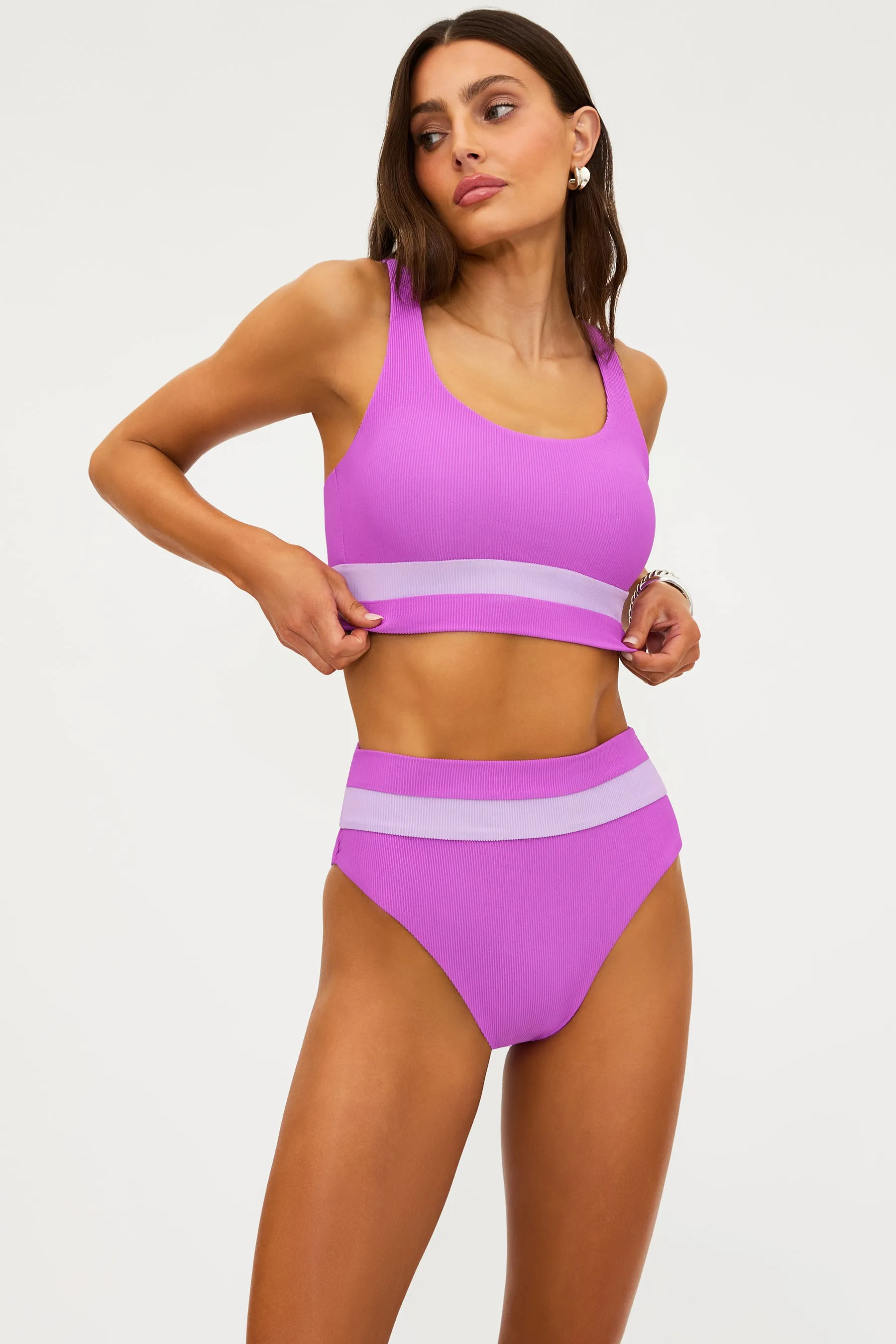 Mackenzie Top Lavender Violet Colorblock sold by Beach Riot product image thumbnail 4