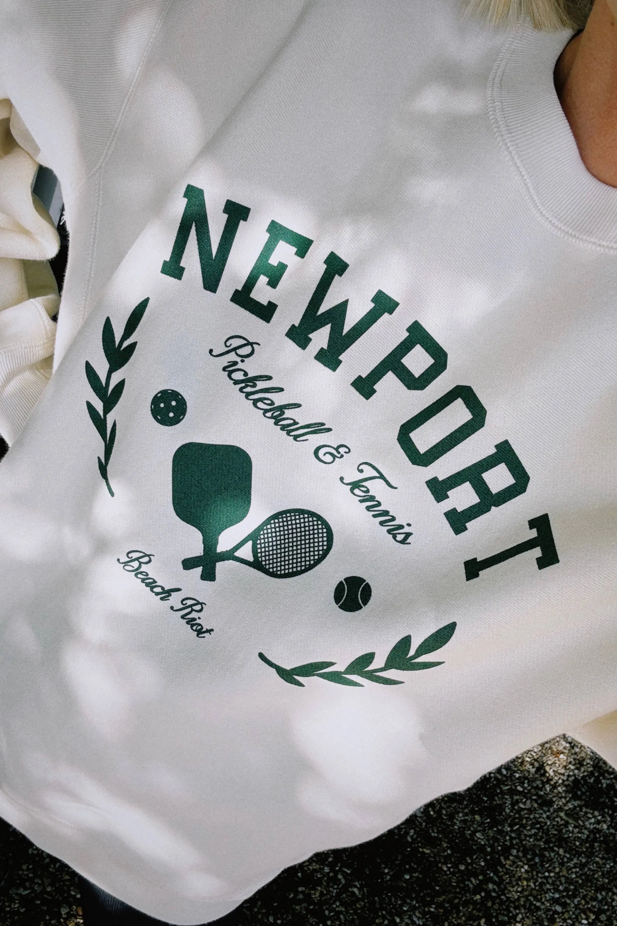 Newport Pickleball & Tennis Club Crewneck Sweatshirt sold by Beach Riot product image thumbnail 2