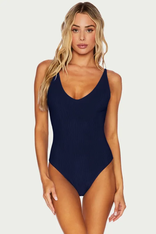 Reese One Piece Navy sold by Beach Riot