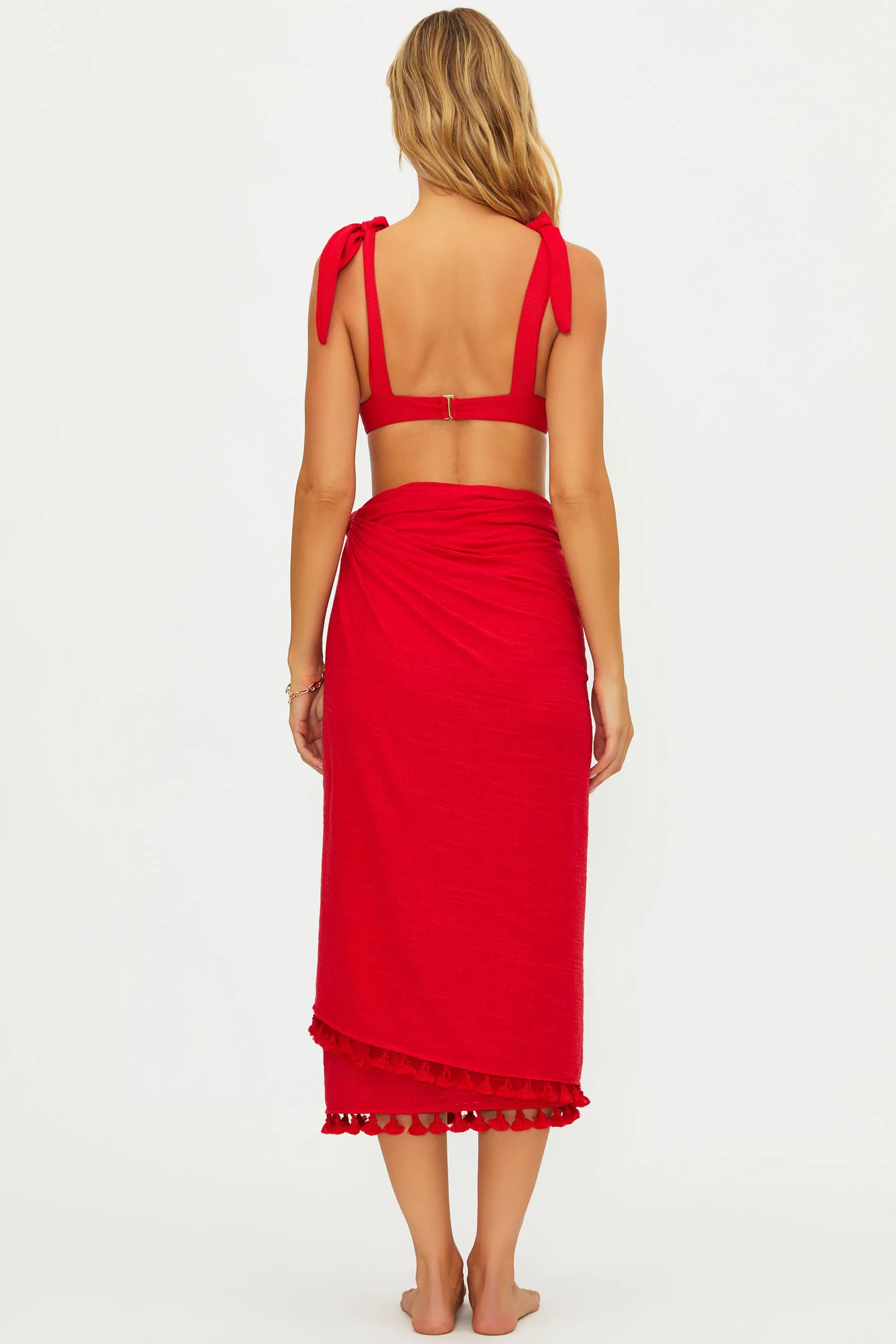 Sunny Sarong Red sold by Beach Riot product image thumbnail 3