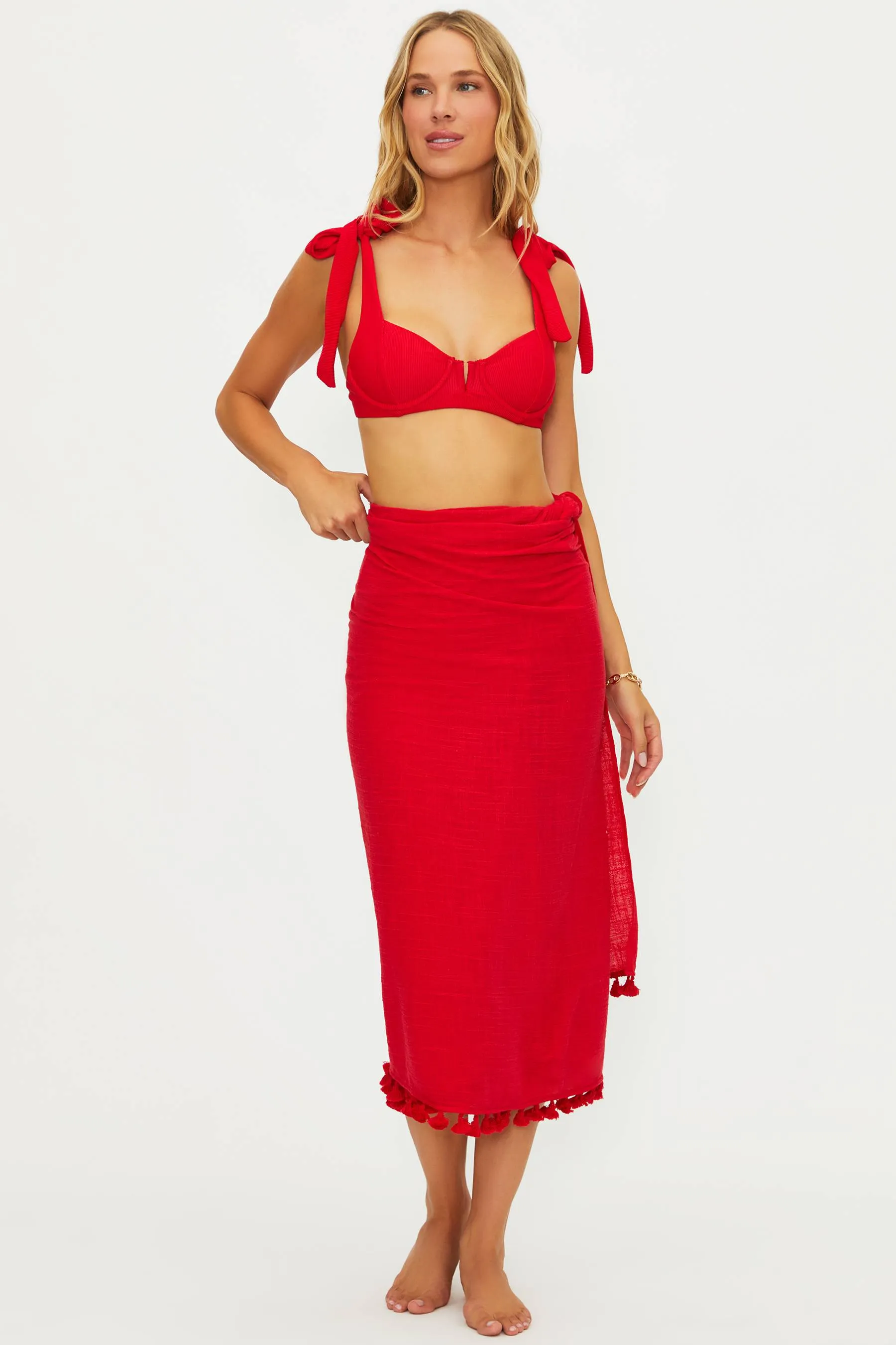 Sunny Sarong Red sold by Beach Riot product image thumbnail 4