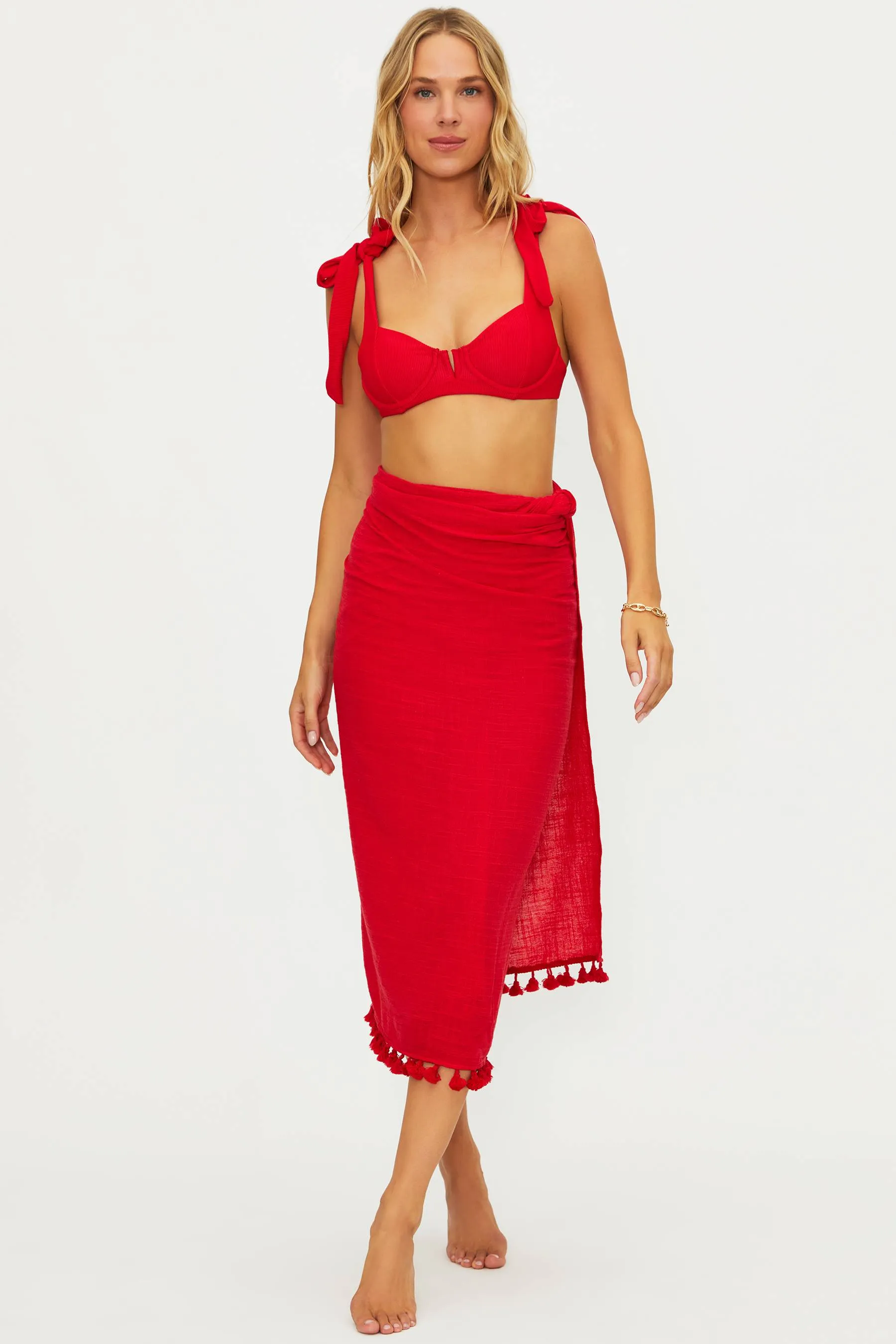 Sunny Sarong Red sold by Beach Riot product image thumbnail 2