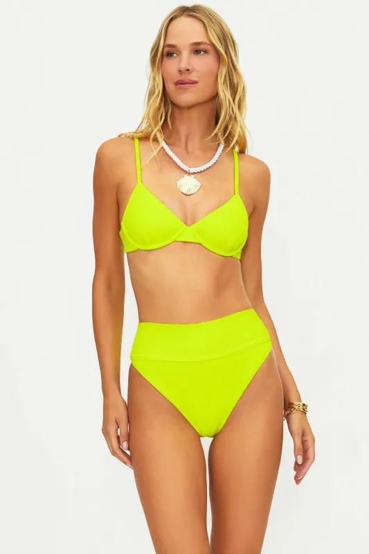 Camilla Top Neon Yellow sold by Beach Riot
