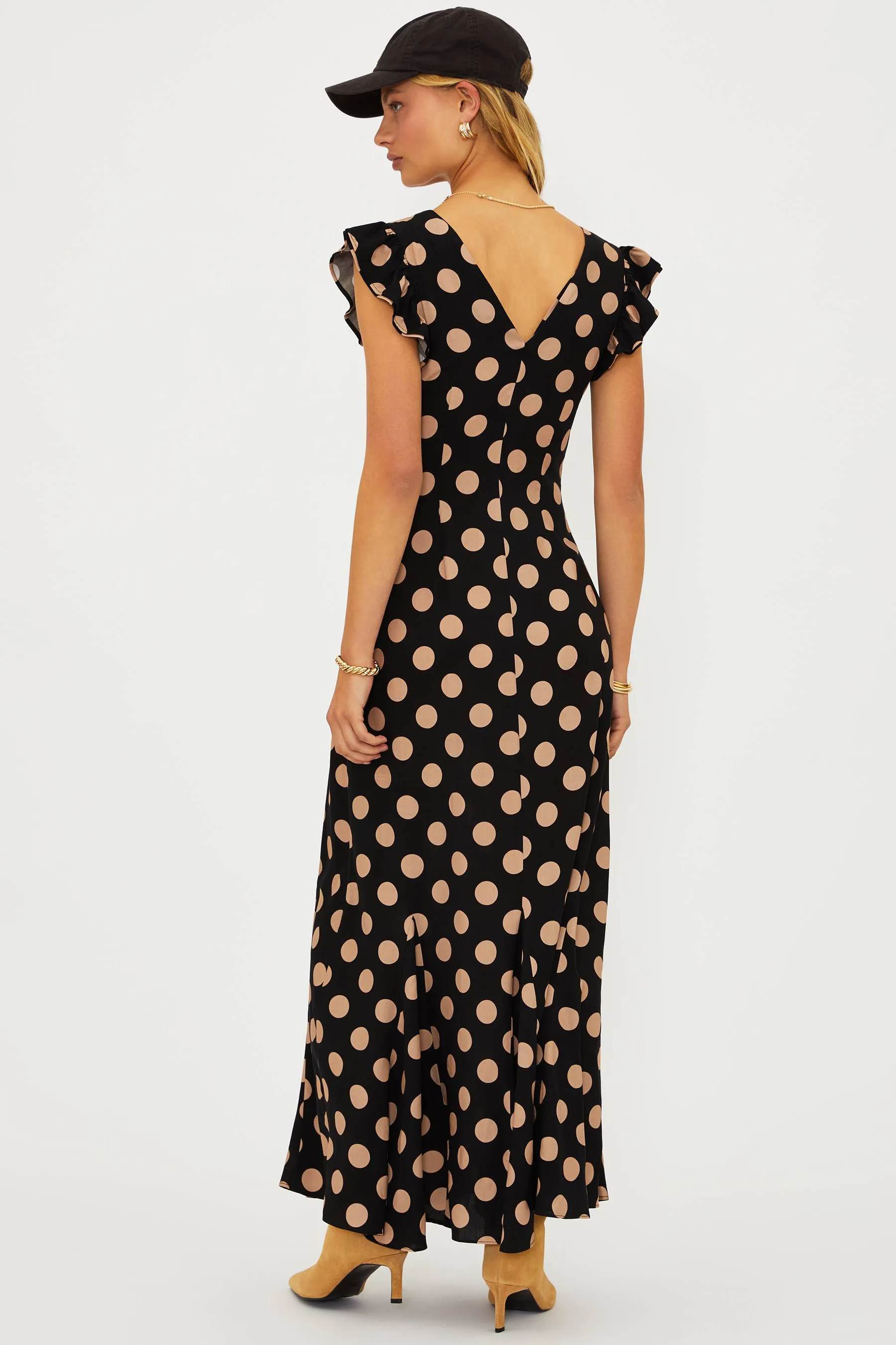 Elodie Dress Midnight Polka Dot sold by Beach Riot product image thumbnail 4