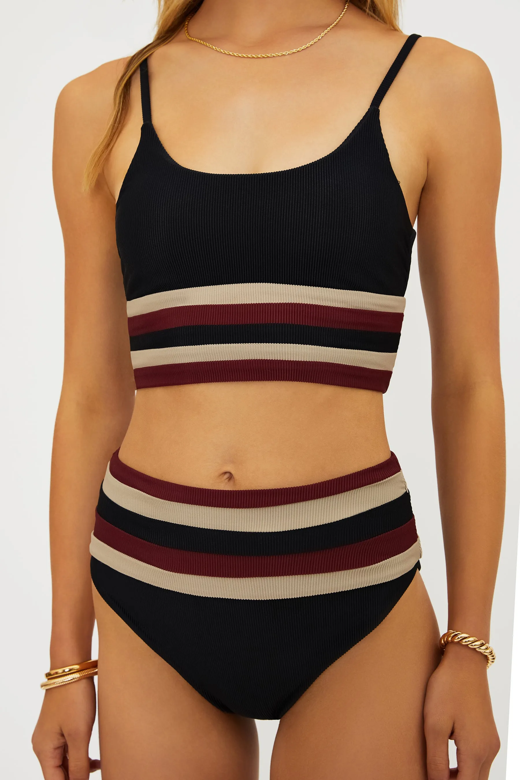 Millie Bottom Maroon Merlot Colorblock sold by Beach Riot product image thumbnail 5