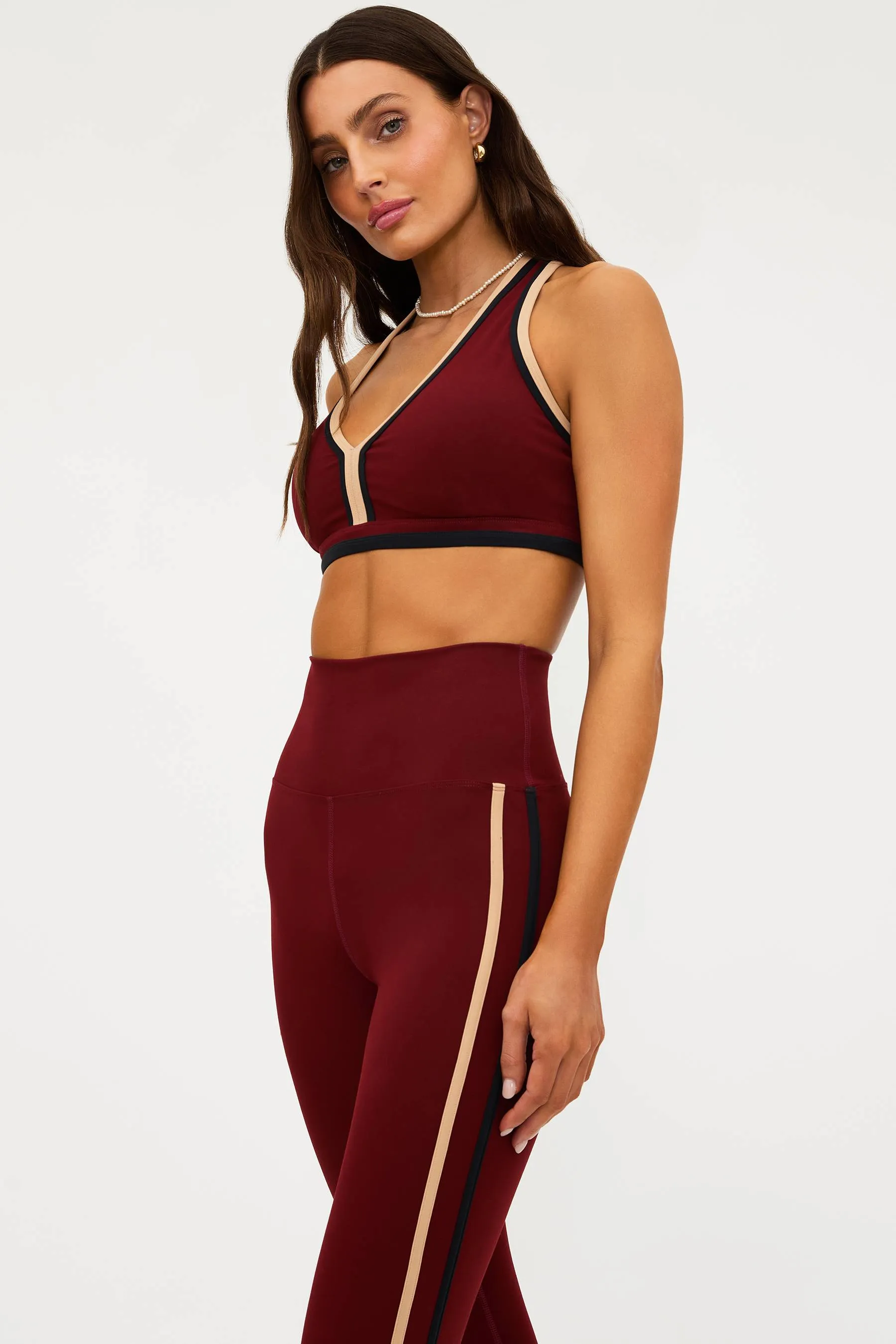 Ida Top Maroon Merlot Colorblock sold by Beach Riot product image thumbnail 5