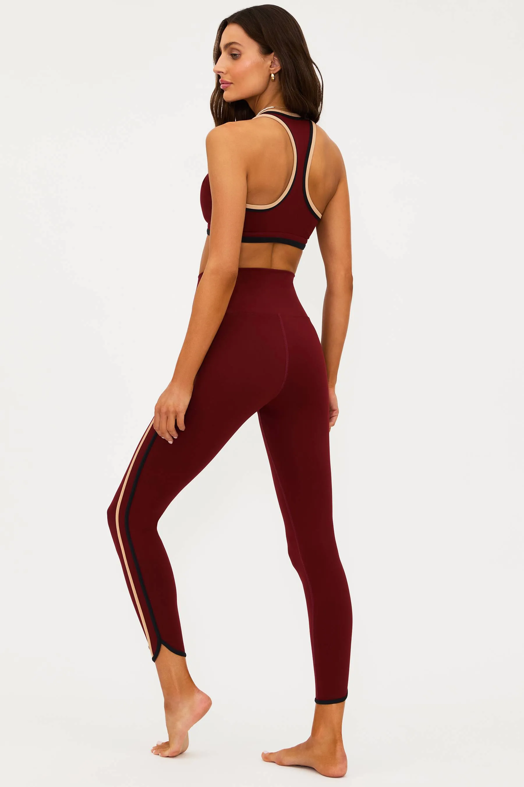 Nella Legging Maroon Merlot Colorblock sold by Beach Riot product image thumbnail 2