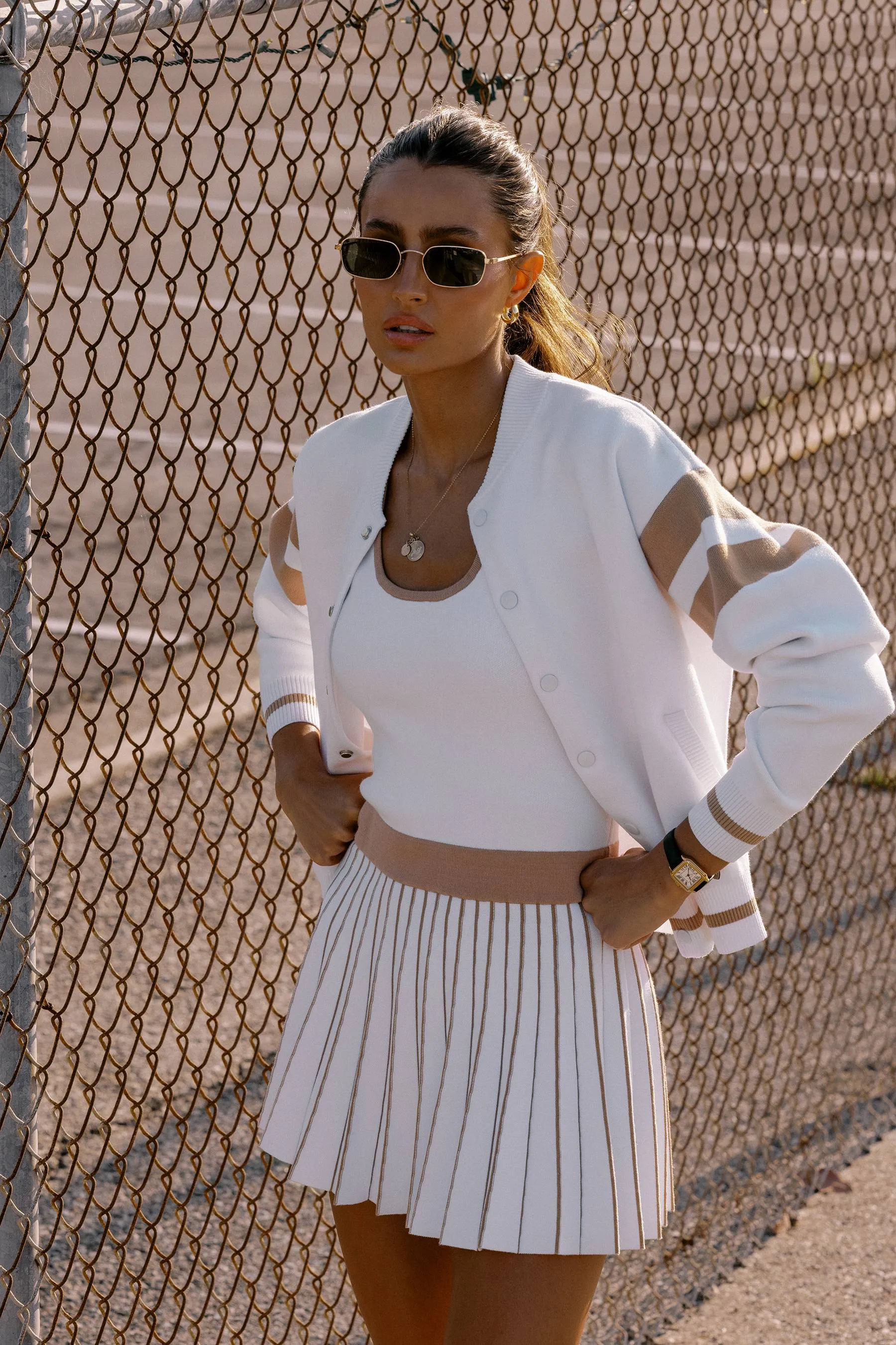 Solange Dress Almond Colorblock sold by Beach Riot product image thumbnail 5