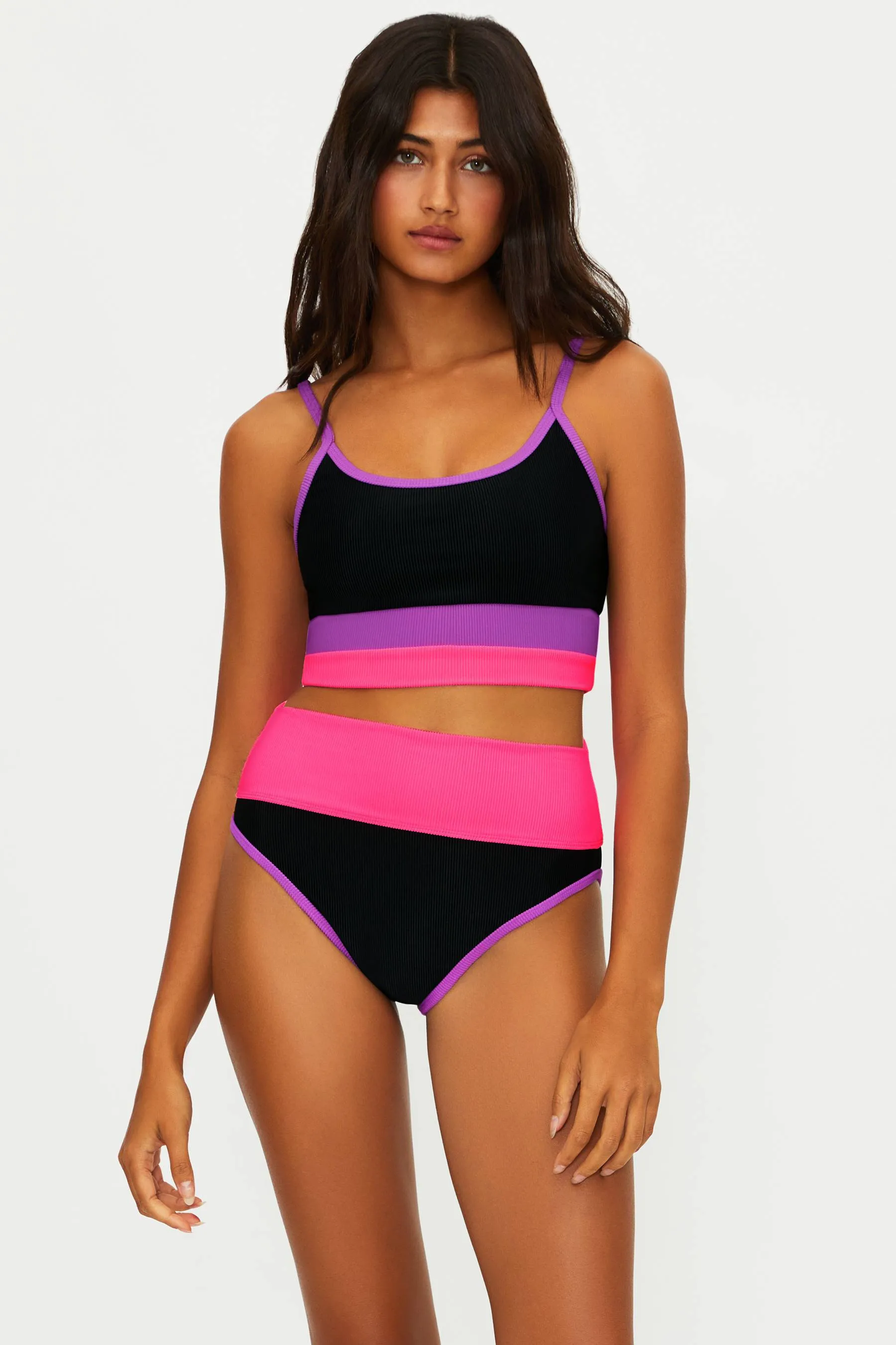Emmy Bottom Full Coverage Vivid Violet Colorblock sold by Beach Riot product image thumbnail 2