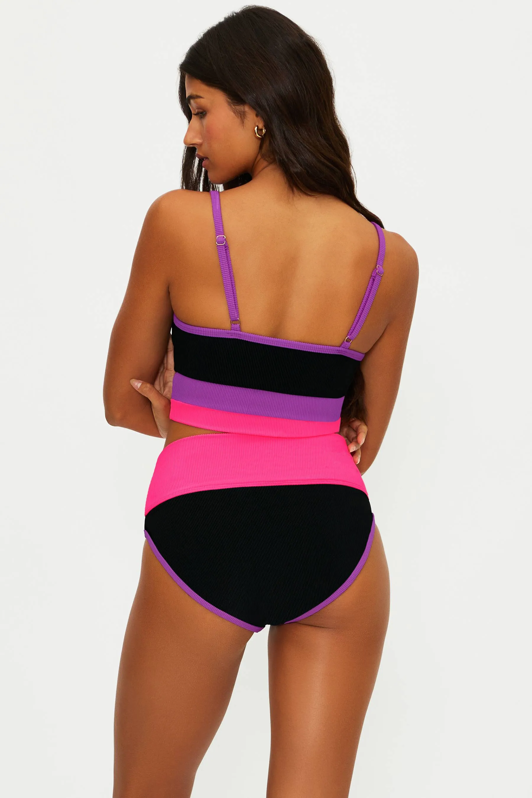 Emmy Bottom Full Coverage Vivid Violet Colorblock sold by Beach Riot product image thumbnail 4