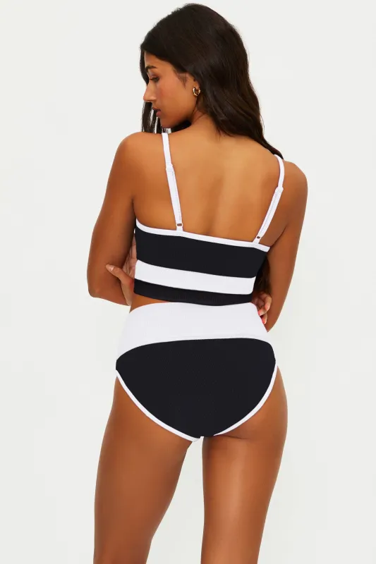 Emmy Bottom Full Coverage Black & White sold by Beach Riot