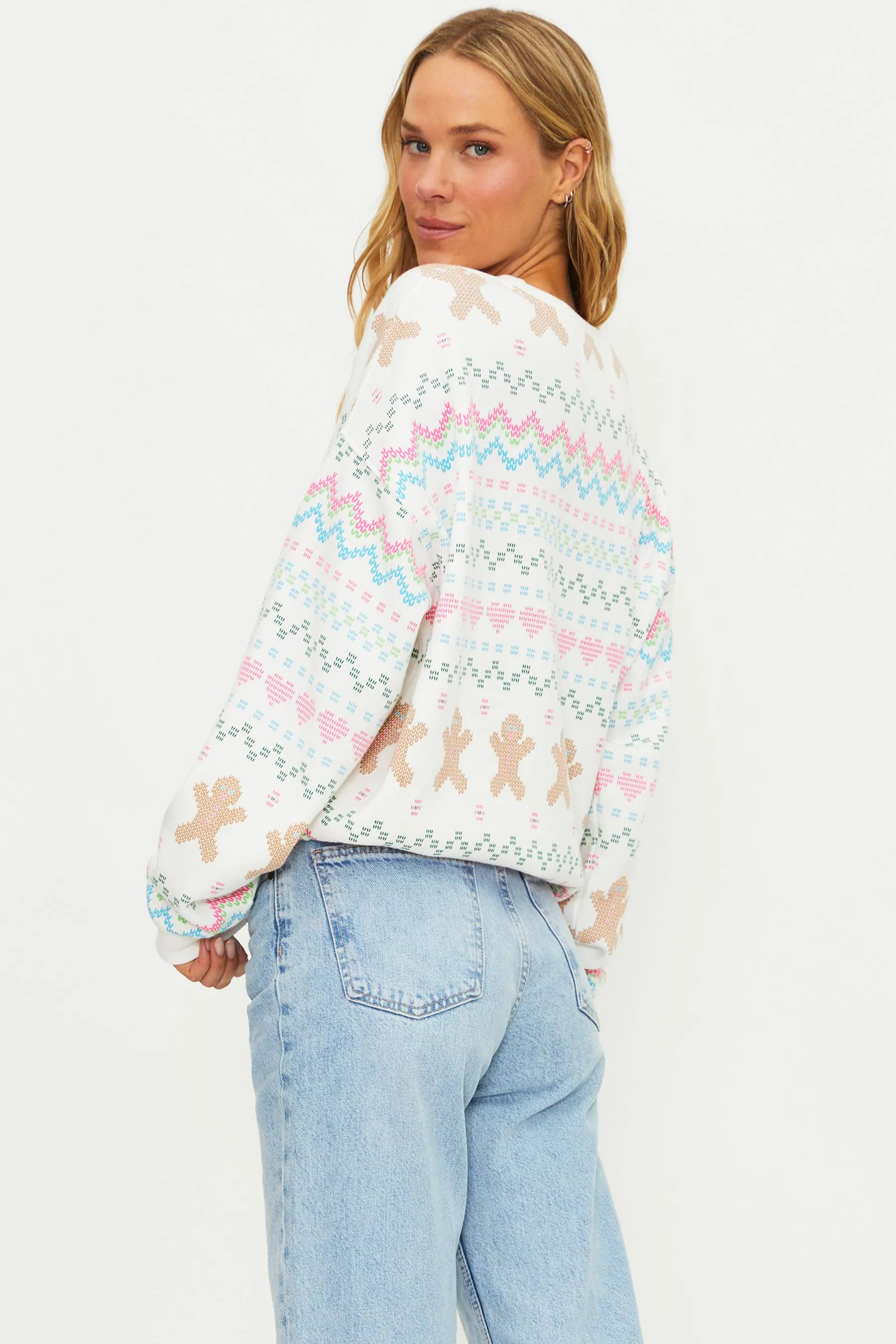 Anthropologie X Beach Riot Devyn Sweatshirt Gingerbread Fairisle sold by Beach Riot product image thumbnail 2